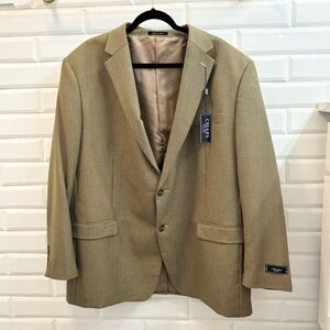 NWT Chaps Mens 50REG Tan/Brown Sport Coat Jacket